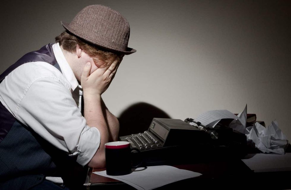 writer suicide note typewriter