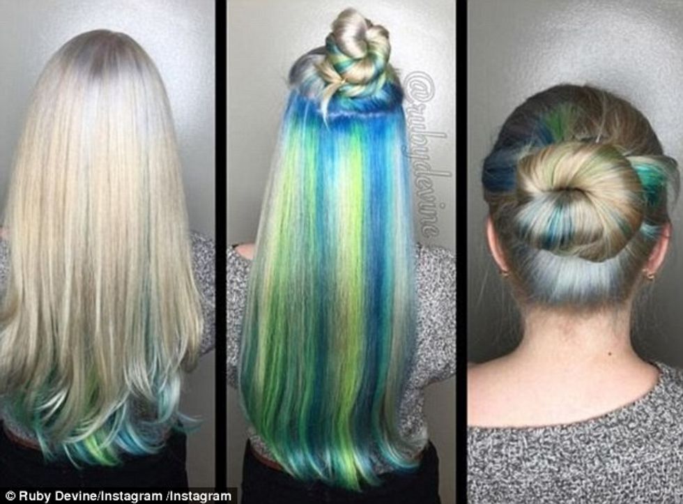 Ylberi i fshehur eshte trendi i fundit i flokeve ne rrjetet sociale foto 8