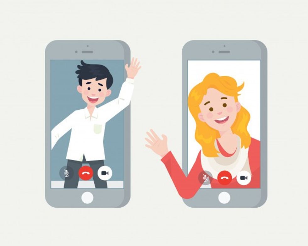 young couple video call together 10045 79