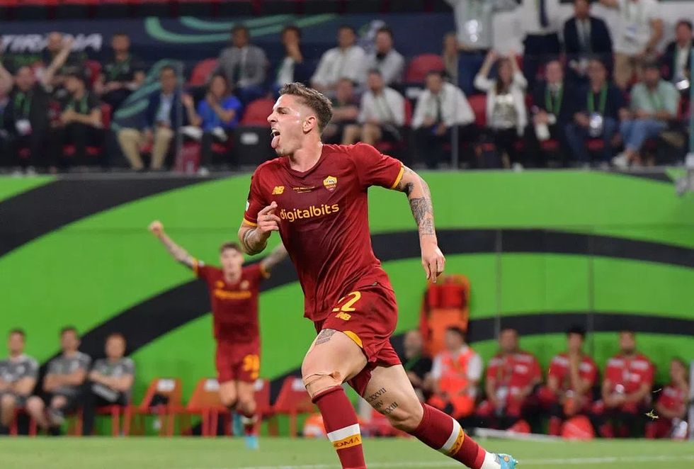 zaniolo roma feyenoord esultanza 2