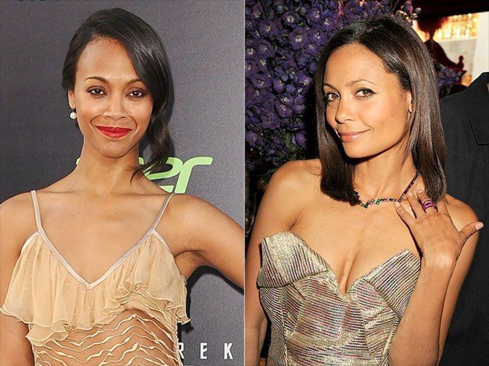 Zoe Saldana (mjatas) dhe Thandie Newton