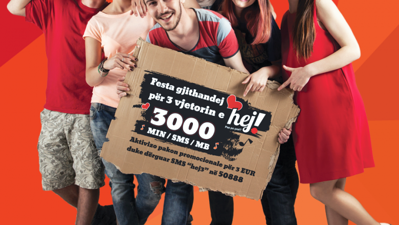 Hej 3000 –  Oferta promocionale bëhet e përhershme, pas kërkesës së përdoruesve!