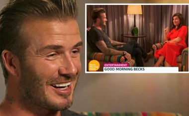 Spikerja flirton live me David Beckham (Video)