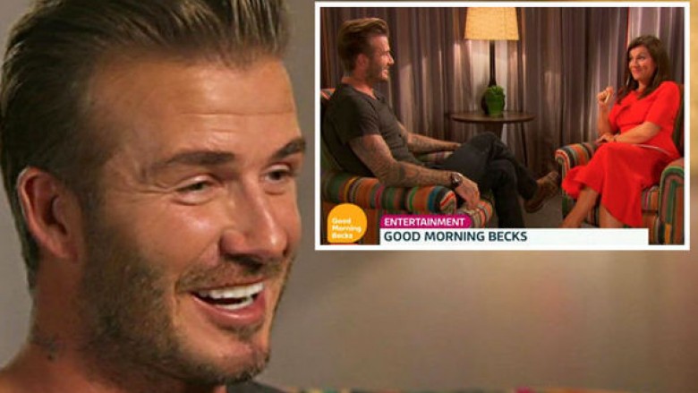 Spikerja flirton live me David Beckham (Video)