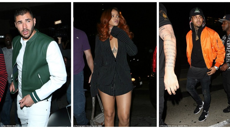 Rihanna dhe Karim Benzema “përplasen” me Chris Brown