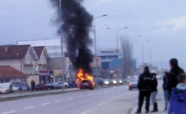 Aksident në rrugën Ferizaj-Shtime, lëndohen pesë persona – vetura kaplohet nga flakët