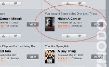 Keni blerë biografinë e Jobsit? Apple ju propozon edhe filmin për Hitlerin