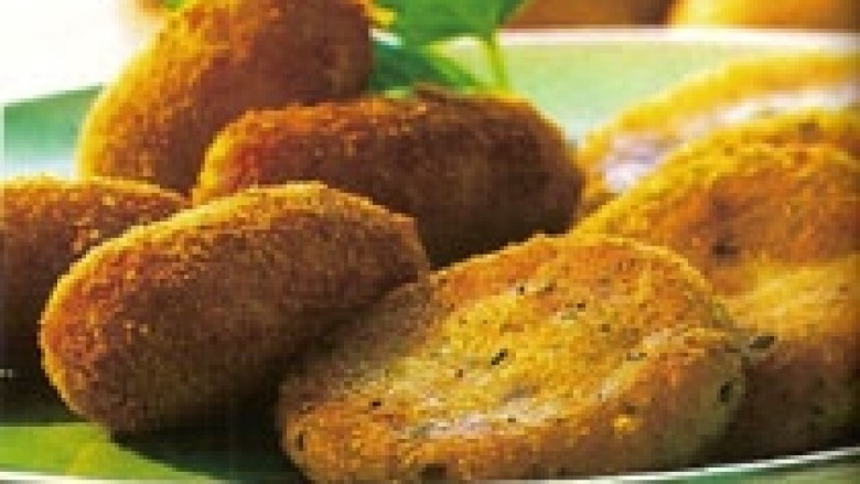 Kroketa patatesh me sallam dhe djathë kaçkavall