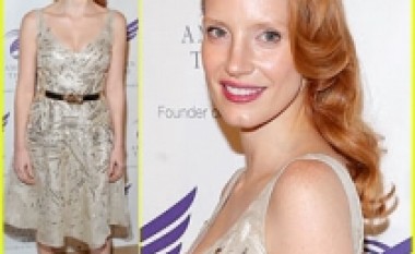 Jessica Chastain me një fustan koktej