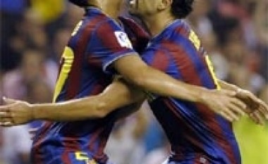 Pedro e Xavi të lumtur pas fitores