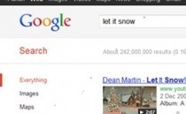 Shkruani “Let it snow” në Google dhe …