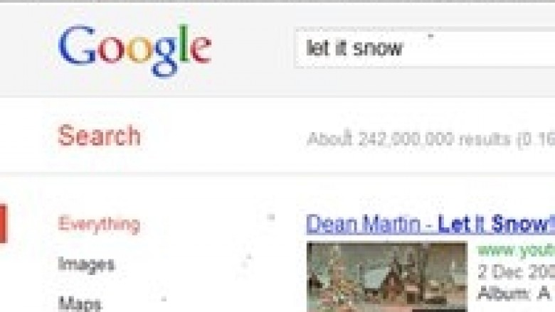 Shkruani “Let it snow” në Google dhe …