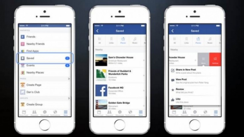 Facebook Save mundëson ruajtjen e përmbajtjes, për shikim të mëvonshëm