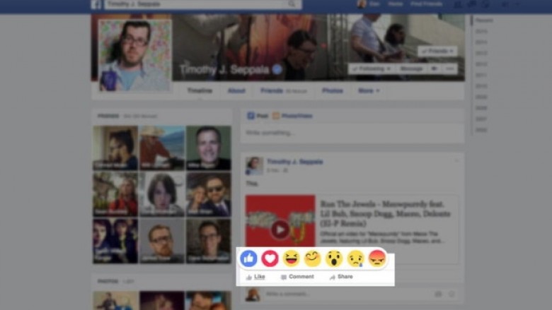 Facebook zëvendëson butonin “pëlqej” me “emotikona” (Video)