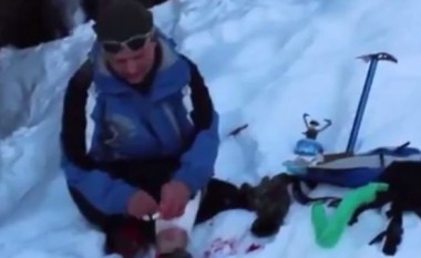 Kreu operim në mal, duke përdorur borën si anestezion (Video)