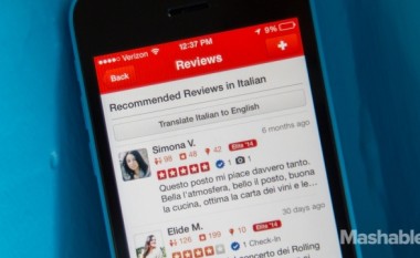 ‘Yelp’ me përkthyes automatik