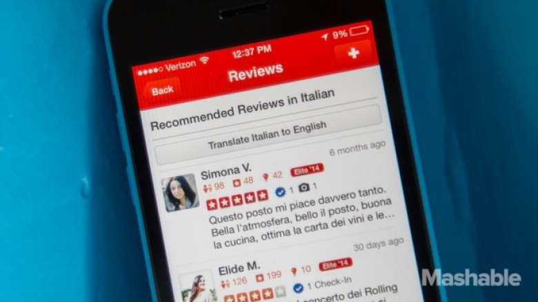 ‘Yelp’ me përkthyes automatik