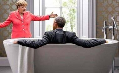 Merkel e Obama bëhen objekt talljeje në internet (Foto)