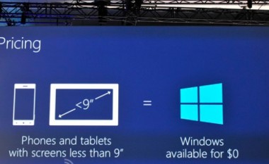 Microsoft Windows do të jetë pa pagesë për prodhuesit e telefonave, tabletëve