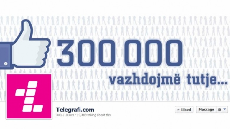 Njoftim  nga Telegrafi për postime të rrejshme në Facebook