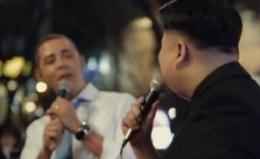 Obama dhe Kim Jong-Un këndojnë bashkë (Video)