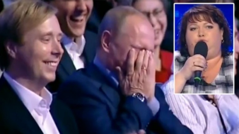 Shkaku i kësaj gruaje, Putinit i dalin lotët – nga të qeshurit (Video)