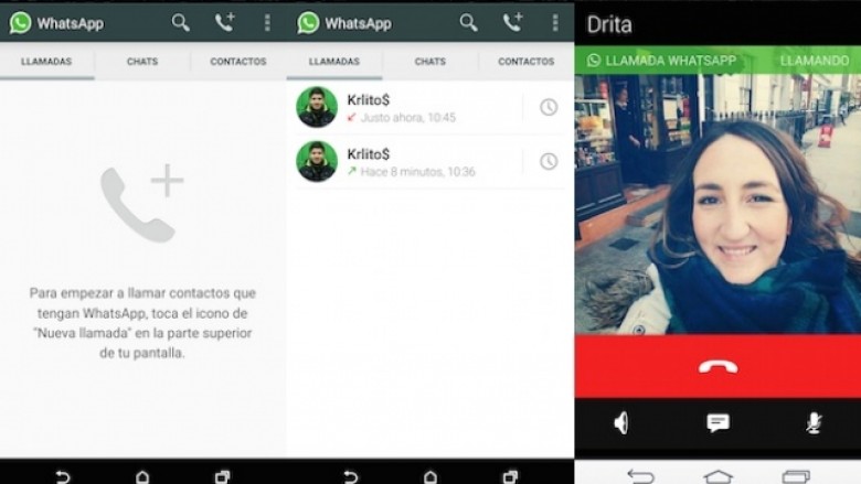 Thirrjet me WhatsApp arrijnë në Android