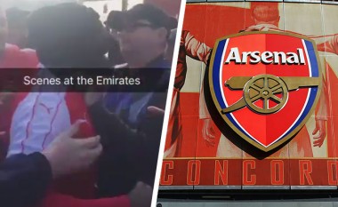 Rrahje mes tifozëve të Arsenalit pas ndeshjes (Video)