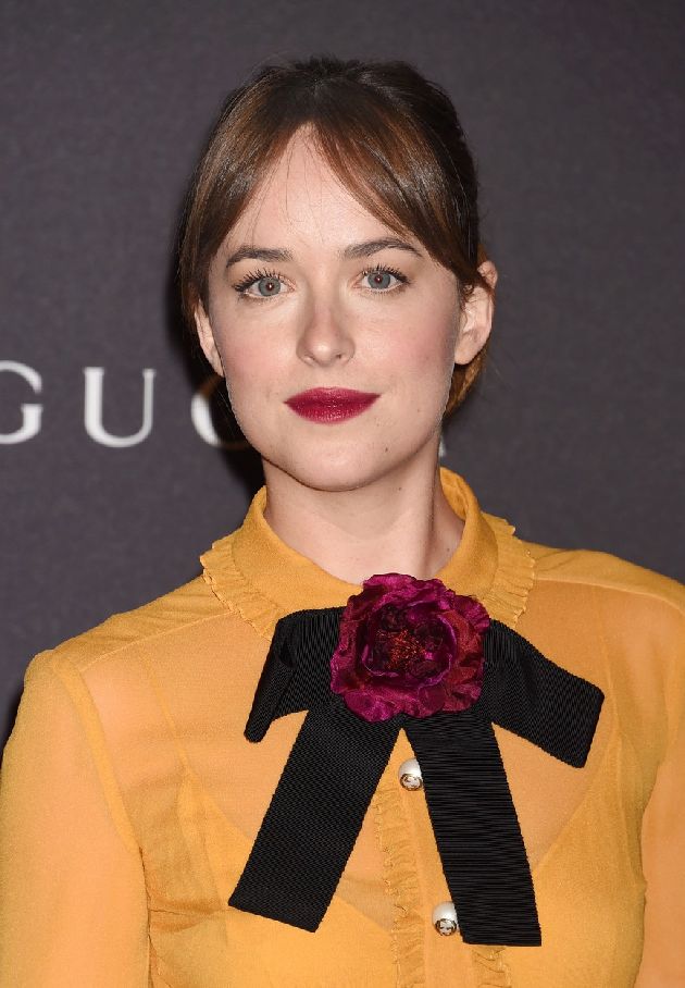 LOS ANGELES, CA - NOVEMBER 07: Actress Dakota Johnson, wearing Gucci attends LACMA 2015 Art+Film Gala Honoring James Turrell and Alejandro G Iñárritu, Presented by Gucci at LACMA on November 7, 2015 in Los Angeles, California., Image: 265514011, License: Rights-managed, Restrictions: , Model Release: no, Credit line: Profimedia, Capital pictures