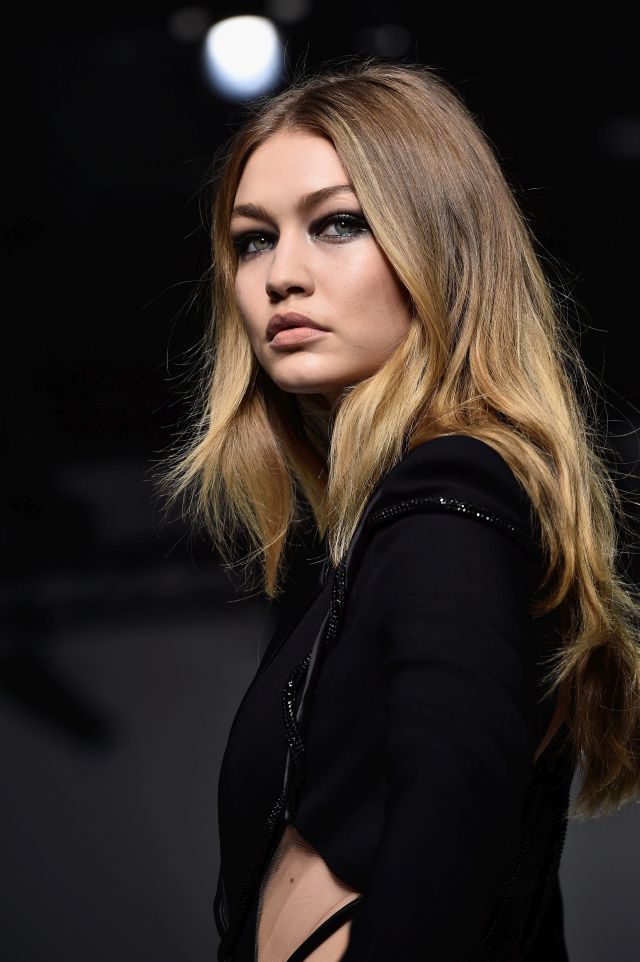 PARIS, FRANCE - JANUARY 24: Gigi Hadid walks the runway during the Versace Spring Summer 2016 show as part of Paris Fashion Week on January 24, 2016 in Paris, France. (Photo by Pascal Le Segretain/Getty Images)