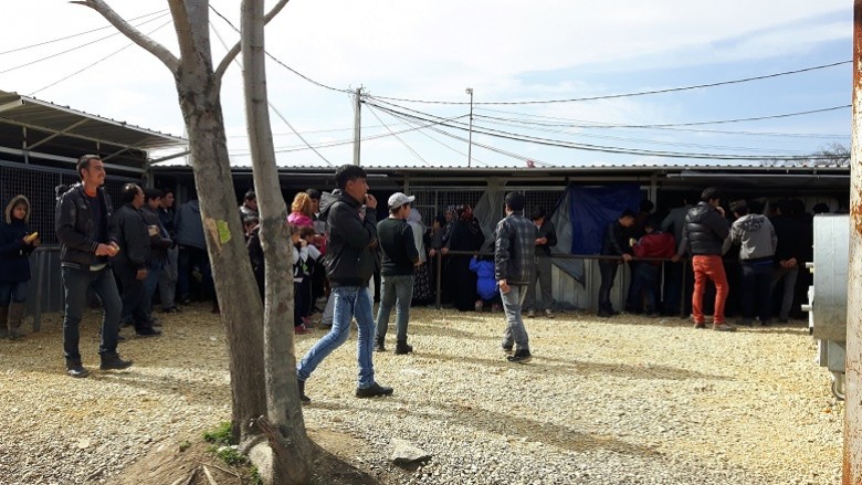 Qendra tranzite e Tabanocit e stërmbushur me refugjatë