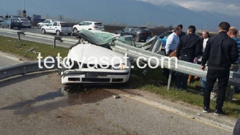 Aksident në rrugën Tetovë-Shkup, nënë e bijë nga Zhelina rëndë të lënduar (Foto)