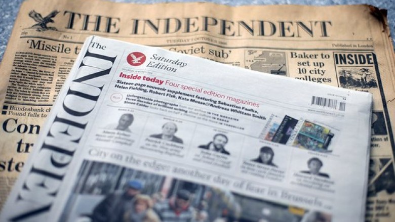“Fundi i gazetave”: The Independent, vetëm në versionin online