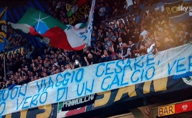 Tifozët e Interit me banderol lamtumirëse për Maldinin