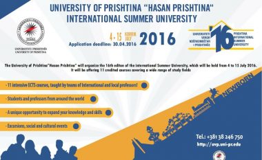 UP-ja organizon edicionin e 16-të të Universitetit Veror Ndërkombëtar të Prishtinës