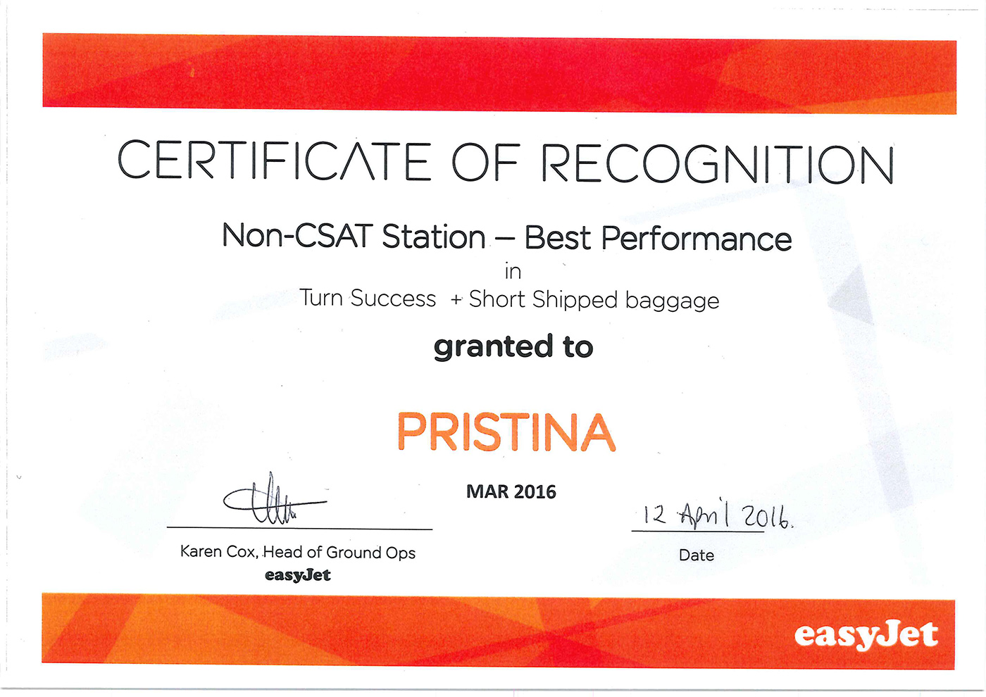 EasyJet_MAR2016_Certificate_of_Recognition_PRN