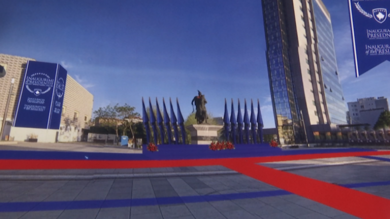 Sheshi “Skenderbeu” gati për inaugurimin e Thaçit President (Video)
