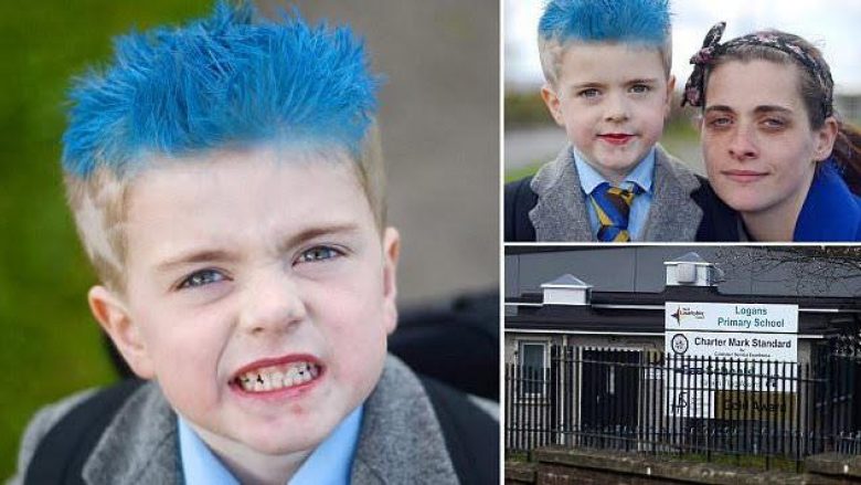 Pesë vjeçari shkon në shkollë me flokë blu, e kthejnë në shtëpi
