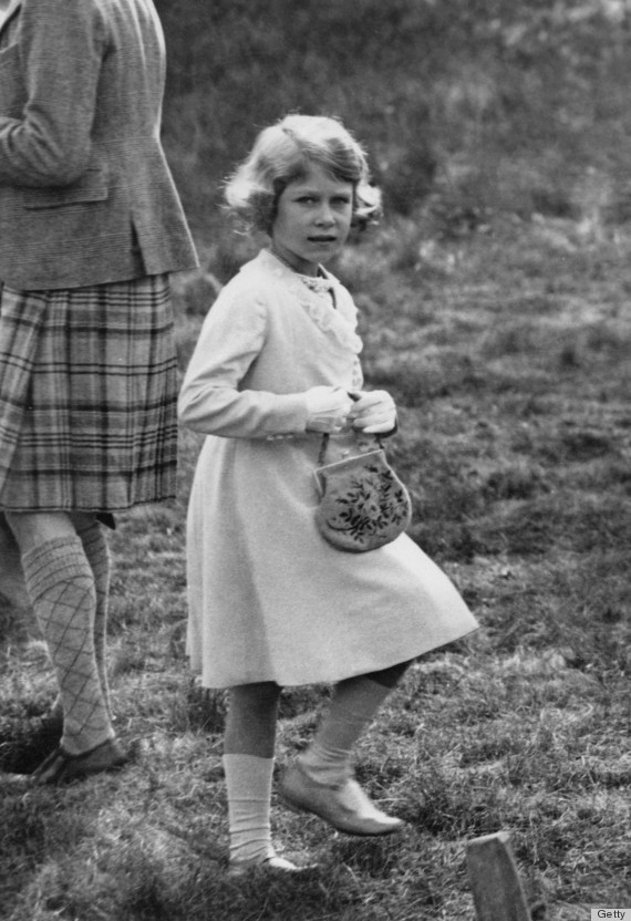 The future Queen Elizabeth II at Abergeldie Castle in Scotland at the age of seven, 1933. (Photo by Central Press/Hulton Archive/Getty Images)