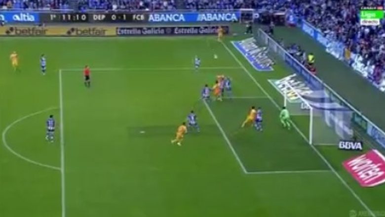 Suarez realizon një gol të diskutueshëm (Video)