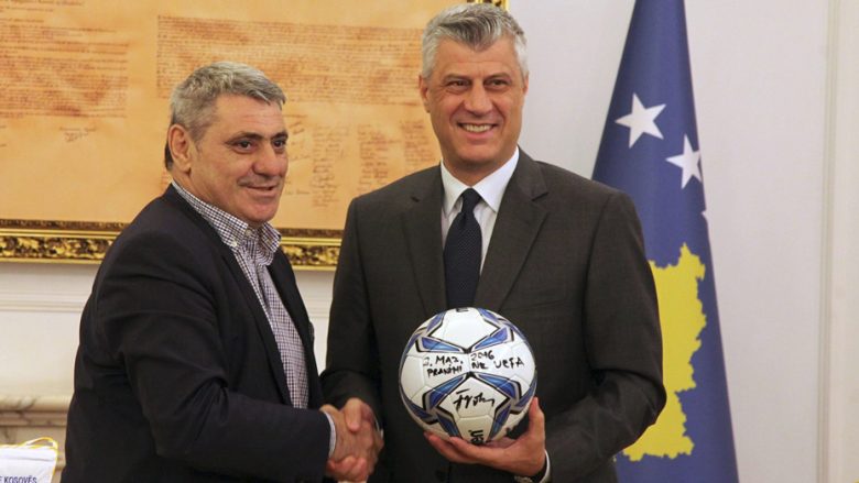 Thaçi: Do të bëjmë çmos për ndërtimin e një stadiumi me 30 mijë ulëse në kryeqytet (Foto)