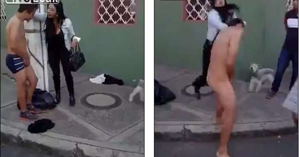 After being caught stealing, he is forced to strip and run naked through the streets (Video) - Telegrafi - Telegrafi