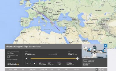 Aksidenti i aeroplanit të Egyptair mund të jetë shkaktuar nga një mjet shpërthyes