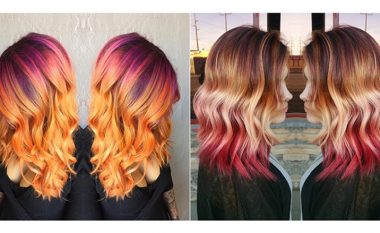 Ngjyra e re e flokëve për femra, inspiruar nga perëndimi i diellit