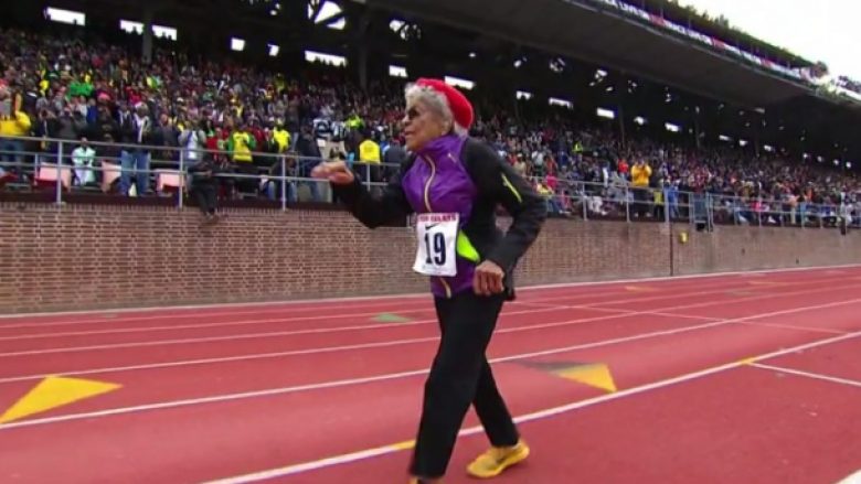 Gjyshja 101 vjeçe vrapon dhe shënon rekord (Video)