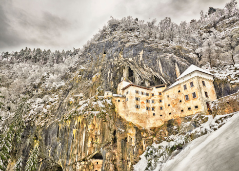Predjamski grad in winter, Slovenia