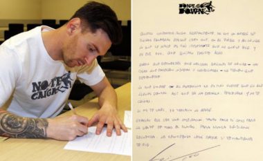 Messi i drejtohet botës me një letër emocionuese (Video)