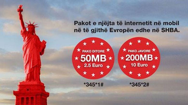 IPKO marrëveshje me T-Mobile, për pako ditore dhe javore të internetit në SHBA