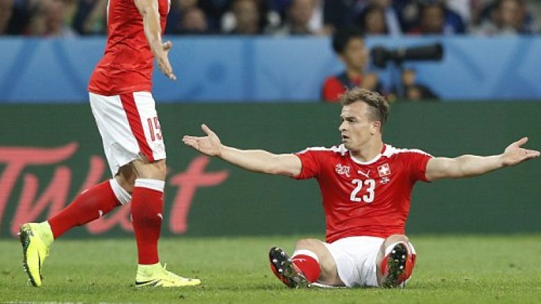 Lëndohet Shaqiri në fytyrë, shpëtoi për pak (Foto)