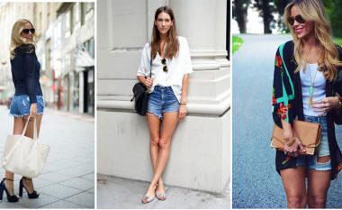 Mëngë të gjata + pantallona të shkurtra: Kombinim trendi me të cilat janë dashuruar të gjitha vajzat